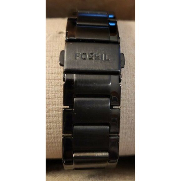 Fossil BQ1691 Caressa Pink Dial Black Ion Plated Multifunction Women's Watch - Picture 3 of 6